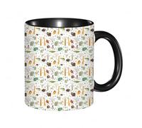 QFSDGY Tasse à Café | Tasse Céramique Fine | Cadeau Original | 330ml | Mug avec Anse | Cadeau Original pour Homme et Femme | Un lama de dessin animé avec des cornes de licorne, à côté de la phrase «