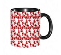 QFSDGY Tasse à Café | Tasse Céramique Fine | Cadeau Original | 330ml | Mug avec Anse | Cadeau Original pour Homme et Femme | Coquelicot, paysage de coquelicots en fleurs dans un champ majestueux,