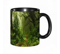 QFSDGY Tasse à Café | Tasse Céramique Fine | Cadeau Original | 330ml | Mug avec Anse | Cadeau Original pour Homme et Femme | Décoration intérieure inspirée des forêts tropicales, ruisseau de montagn