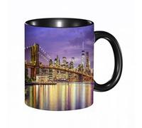 QFSDGY Tasse à Café | Tasse Céramique Fine | Cadeau Original | 330ml | Mug avec Anse | Cadeau Original pour Homme et Femme | New York, NYC Qui ne dort jamais pensées sur