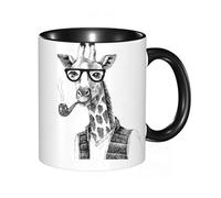 QFSDGY Tasse à Café | Tasse Céramique Fine | Cadeau Original | 330ml | Mug avec Anse | Cadeau Original pour Homme et Femme | Citation, Hérisson acrobate tenant un parapluie et texte « La vie est tou
