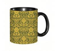 QFSDGY Tasse à Café | Tasse Céramique Fine | Cadeau Original | 330ml | Mug avec Anse | Cadeau Original pour Homme et Femme | Fleurs, tulipes turques ornementées, historiques, traditionnelles et médi