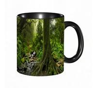 QFSDGY Tasse à Café | Tasse Céramique Fine | Cadeau Original | 330ml | Mug avec Anse | Cadeau Original pour Homme et Femme | Quatre portraits de carlins aux couleurs vives, dans un style pop art. Il