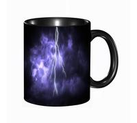 QFSDGY Tasse à Café | Tasse Céramique Fine | Cadeau Original | 330ml | Mug avec Anse | Cadeau Original pour Homme et Femme | Éclairs dans un ciel sombre et nuageux pendant un orage