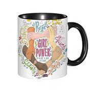 QFSDGY Tasse à Café | Tasse Céramique Fine | Cadeau Original | 330ml | Mug avec Anse | Cadeau Original pour Homme et Femme | Noël festif avec le Père Noël et ses rennes, le Père Noël le soir de Noël