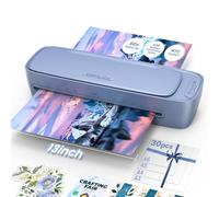 Qfun Plastifieuse A3 Thermique et Froid, Chauffage Rapide 9 in 1 Machine a Plastifier avec 30 Pochette pour A3 A4 A5 A6, Plastifieuse avec Papier Massicot et Arrondisseur pour École Bureau Famille