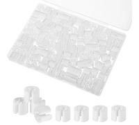 QfwdfcTrenz Lot de 150 marqueurs vierges en plastique blanc pour cintre à vêtements avec boucle pour tringle de 3,5 mm pour vêtements, code couleur, numéro Snap
