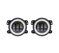 QGBKLZNZHP Feux De Brouillard Arrière Pour Chrysler PT Pour Cruiser 06~10 4 Pouces Voiture 30W LED Antibrouillard Avec Anneau Halo Blanc DRL Angel Eyes Lumière Lampes De Sécurité(2 Pcs)