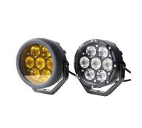 QGBKLZNZHP Optique De Moto Ronde Feu Antibrouillard Universel À LED Étanche IP68 Conduite Tout-terrain VTT 70W Projecteur Auxiliaire En Aluminium CNC Phare LED Moto Rond