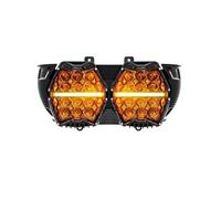 QGBKLZNZHP Optique De Moto Ronde Pour Davidson Road Glide 2015-2024 Phare Double LED Modèles Avec Route Croisement Et Feux De Jour IP67 240W(Amber DRL)