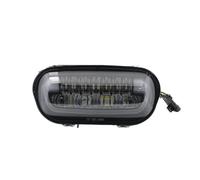 QGBKLZNZHP Optique De Moto Ronde Pour Dyna Fat Bob 4,5 Pouces Avec Feux De Jour 0,65 H4 Pour Moto FXDF Phare Double LED(9IN Headlight)