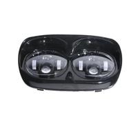 QGBKLZNZHP Optique De Moto Ronde Pour Road Glide FLTR 1998-2013 Phare Avant Double LED 5,75 Pouces Moto(Black)