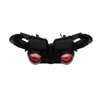 QGBKLZNZHP Optique De Moto Ronde Pour YZF Pour R1 2009 2010 2011 Phare De Moto Personnalisé Entièrement Assemblé Œil Du Diable Rouge Avec 2 Ballasts HID