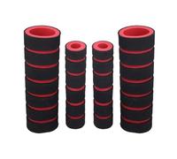 QGBKLZNZHP Poignée Enroulée Moto Poignées Universelles Pour Moto Et Vélo 4 Pièces Housse De Manchon En Mousse Éponge Accessoires Guidon Confortables Antidérapants(Red - 4pcs)