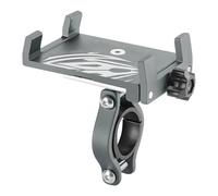 QGBKLZNZHP Porte Telephone Moto Support De Téléphone Portable pour Vélo Rotation À 360° Alliage D'aluminium pour VTT GPS Scooter Moto Guidon Support Téléphone Vélo(Gray)