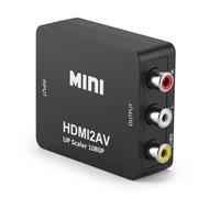 QGECEN Adaptateur HDMI vers RCA, Mini Convertisseur HDMI vers AV, PAL/NTSC