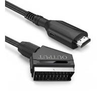 QGECEN Convertisseur HDMI vers Péritel/SCART, Câble 1 m, PAL/NTSC/SECAM | Entrée HDMI 1080P vers Sortie Péritel, Compatible avec Apple TV, PS4, Xbox, Nintendo Switch, TV Box, PC, Blu-ray/DVD