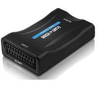 QGECEN Convertisseur Péritel vers HDMI Adaptateur Analogique vers Numérique | Sortie HDMI 1080P/720P, Compact et Plug & Play, Pour VHS, Magnétoscope, DVD, Décodeur TNT, PS2, Xbox, Wii, TV et Projecteur