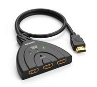 QGECEN Multiprise HDMI Switch 3 Ports, Commutateur HDMI 3 Entrées 1 Sortie