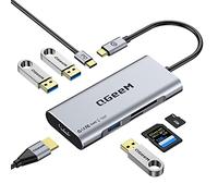 QGeeM HUB USB C, 7en1 USB C HDMI 4K Multiportde Adaptateur, PD 100 W, 3 Ports USB 3.0, Lecteurs de Cartes Compatibles for Phone 15 Pro Max,MacBook Pro,Dell,HP,Thinkpad,Dock USB C,Thunderbolt 3/4Etc.