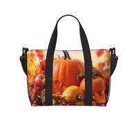 QGGHNISD Color Explosion Sac de voyage à bandoulière - Sac à main à main résistant à l'eau, sac de gym de grande capacité, Autumn Leaves Happy Thanksgiving Day Citrouille, Taille unique
