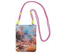 QGGHNISD Coral Reef Sac à bandoulière résistant à l'eau de grande capacité avec sangle réglable, sac à bandoulière compact en polyester, Fuchsia, Taille unique