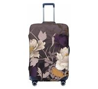 QGGHNISD Étui de protection pour microphone de karaoké - Résistant aux rayures - Élastique - Convient aux valises de 45,7 à 81,3 cm, Fleur de pivoine élégante violette, S