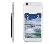 QGGHNISD Étui de téléphone hérisson et chien, porte-cartes, support adhésif pour carte d'identité, carte de crédit pour l'arrière de la plupart des smartphones, Niagara Falls, Taille unique