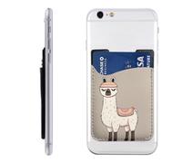 QGGHNISD Étui de téléphone noir et blanc avec support pour cartes d'identité et cartes de crédit pour l'arrière de la plupart des smartphones, No Drama Llama, Taille unique