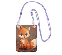 QGGHNISD Fall Fox Sac à bandoulière résistant à l'eau de grande capacité avec sangle réglable, sac à bandoulière compact en polyester, violet, Taille unique