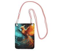QGGHNISD Fire And Water Phoenix Sac à bandoulière résistant à l'eau de grande capacité avec sangle réglable, sac à bandoulière compact en polyester, rose, Taille unique
