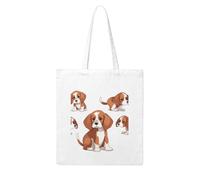 QGGHNISD Grand sac fourre-tout réutilisable en toile avec impression double face, 41 x 38 cm, sac à main de transport quotidien, Beagle Dog, Taille unique