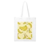 QGGHNISD Grand sac fourre-tout réutilisable en toile avec impression double face, 41 x 38 cm, sac à main de transport quotidien, Imprimé banane., Taille unique