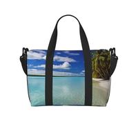 QGGHNISD Green Leaves Sac de voyage à bandoulière - Sac à main imperméable de grande capacité, Lagon d'Aitutaki, Îles Cook, Taille unique