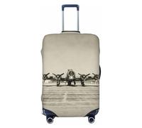 QGGHNISD Housse de protection élastique pour bagages de voyage Motif tortue de mer Convient aux valises de 45,7 à 81,3 cm, Airplane Art, L