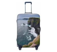 QGGHNISD Housse de protection pour bagage abstrait polygonale - Résistante aux rayures - Élastique - Convient aux valises de 45,7 à 81,3 cm, Irlande Outdoors County Clare the Cliffs, S