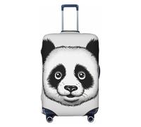 QGGHNISD Housse de protection pour bagage avec visage de panda - Résistant aux rayures - Élastique - Convient aux valises de 45,7 à 81,3 cm, Anime Panda Face, XL