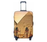 QGGHNISD Housse de protection pour bagage avec visage de panda - Résistant aux rayures - Élastique - Convient aux valises de 45,7 à 81,3 cm, Égyptiens anciens, S