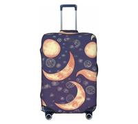 QGGHNISD Housse de protection pour bagage avec visage de panda - Résistant aux rayures - Élastique - Convient aux valises de 45,7 à 81,3 cm, Belle lune, M