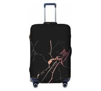 QGGHNISD Housse de protection pour bagages d'animaux de la ferme - Résistante aux rayures - Élastique - Convient aux valises de 45,7 à 81,3 cm, Texture marbrée dorée, L