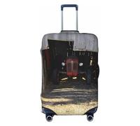 QGGHNISD Housse de protection pour bagages de billard - Résistante aux rayures - Élastique - Convient aux valises de 45,7 à 81,3 cm, Ancienne grange en bois avec tracteur rouillé, XL