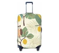 QGGHNISD Housse de protection pour bagages de pelouse et de jardin - Résistante aux rayures - Élastique - Convient aux valises de 45,7 à 81,3 cm, Hiboux sur une branche, M