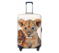 QGGHNISD Housse de protection pour bagages de pelouse et de jardin - Résistante aux rayures - Élastique - Convient aux valises de 45,7 à 81,3 cm, Petit lion, XL