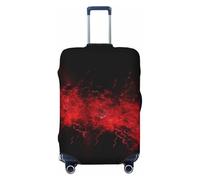 QGGHNISD Housse de protection pour bagages de voyage élastique résistante aux rayures pour valises de 45,7 à 81,3 cm, Explosion Burst Rouge Noir, S