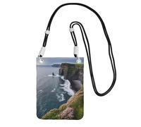 QGGHNISD Ireland Outdoors County Clare The Cliffs Sac à bandoulière résistant à l'eau Grande capacité avec sangle réglable Sac à bandoulière compact en polyester, Noir , Taille unique