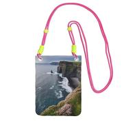 QGGHNISD Ireland Outdoors County Clare The Cliffs Sac à bandoulière résistant à l'eau Grande capacité avec sangle réglable Sac à bandoulière compact en polyester, Fuchsia, Taille unique