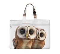 QGGHNISD Music Note2 Sac fourre-tout en toile avec fermeture éclair pour ranger vos documents, Chouette amusante., Taille unique