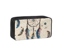 QGGHNISD Music Note2 Trousse à crayons de grande capacité en tissu Oxford avec fermeture éclair, Attrape-rêves et lune, Taille unique, Trousse de beauté