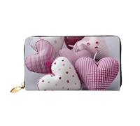 QGGHNISD Night London Tower Bridge Portefeuille long en cuir pour femme avec fermeture éclair, fentes pour cartes, poche pour espèces, porte-monnaie, Jolis cœurs, Taille unique