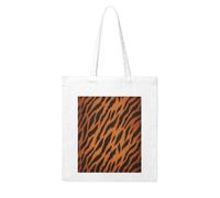 QGGHNISD Ovely Sac fourre-tout réutilisable en toile avec impression double face Motif Beagle 41 x 38 cm, Rayures tigrées, Taille unique